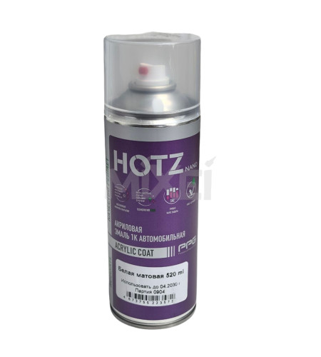 HOTZ 1к Акриловая эмаль 520 мл (Цвет: Белая матовая)