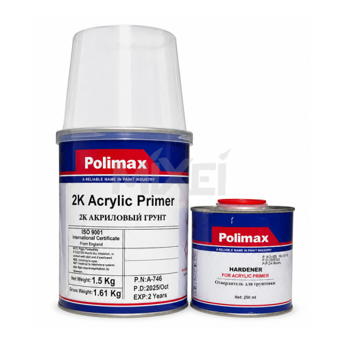POLIMAX 2К Грунт- наполнитель акриловый + отвердитель 1.5 +0.25 л (Цвет: Белый)