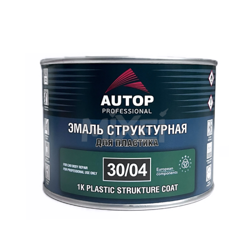 AUTOP 30/04 Эмаль структурная для пластика 500 мл (Цвет: Черный)