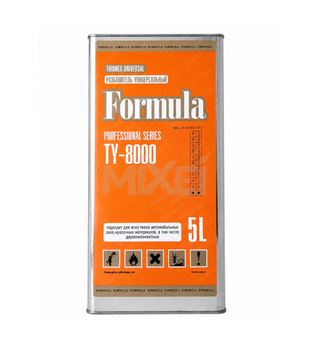 FORMULA TY-8000 Разбавитель универсальный для 1К и 2К автоматериалов 5 л