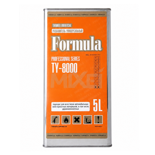 FORMULA TY-8000 Разбавитель универсальный для 1К и 2К автоматериалов 5 л