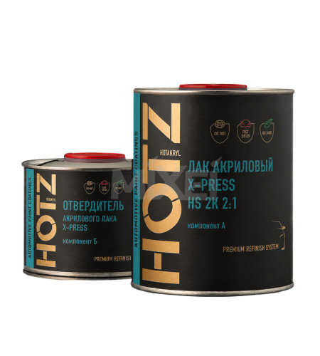 HOTZ X-PRESS 2:1 HS Лак акриловый 1 л + 0.5 л отвердитель