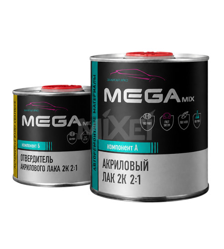 MEGAMIX 2:1 MS Лак акриловый 850 мл + 425 мл отвердитель